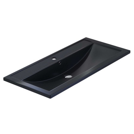 Sink uperwood Foster Quartz 100 cm, quartz, black matte, coal-3