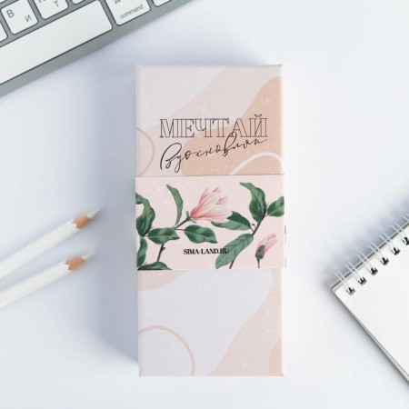 Gift set Pink gold and leatherette case “March 8”-6