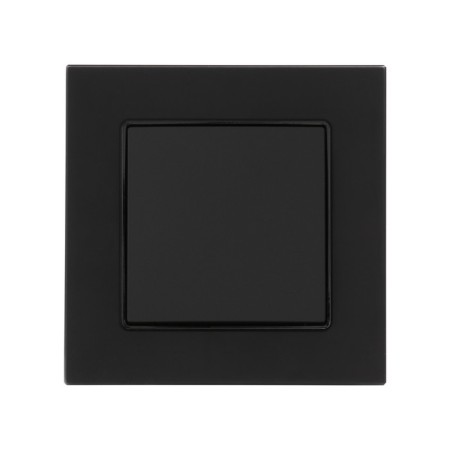 Tot Matte Glass switch, 10 a, 1 cl., Hidden, glass, black-2