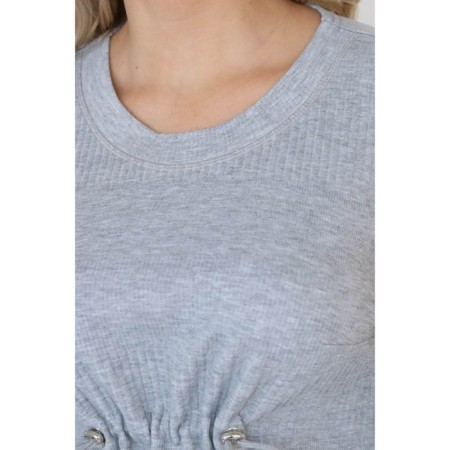 Female dress, size 58, gray color-1