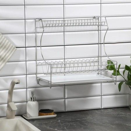 Dishes for dishes with a pallet 2-tier, table-mounted, 39.5 × 25 × 38 cm, color chromium-3
