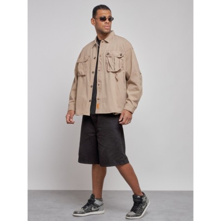 Jeaning jacket men's, size 54, beige color-2