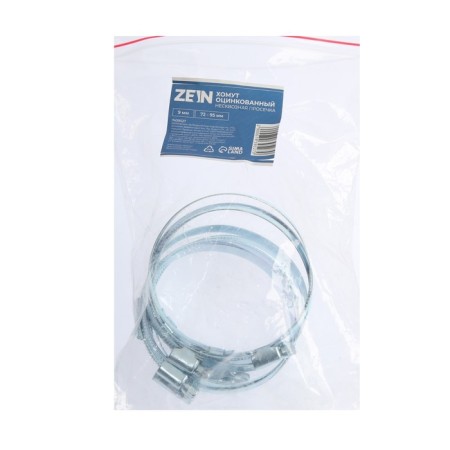 Chervyeric zein clamp, non-bloody carriage, diameter 72-95 mm, 9 mm width, galvanized-7