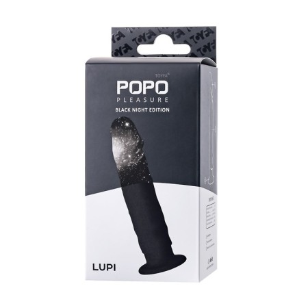 Popo pleasure by toyfa lupi phallimitator, silicone, black color, 12 cm-12