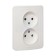 Double Luazon Lighting "Orion", 10 A, hidden, without salary, white