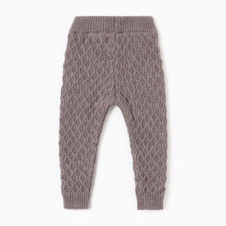 Pants Children's Knitted Minaku, coffee color, height 80-86 cm