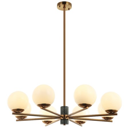 SHARO 8XE27 40W rush chandelier, size 85x85x56.5-96.5 cm, bronze color-1