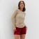 Home Home (Longsliv and Shorts) KAFTAN "velvet" set, 48-50, Bordeaux/beige