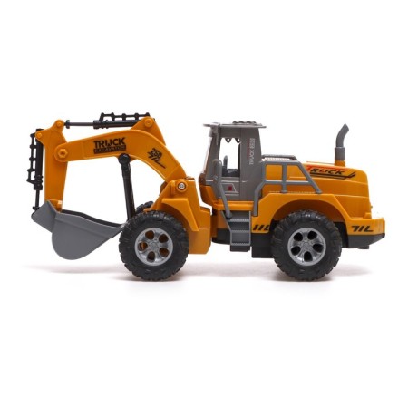 Excavator inertial "Stroykhnika", lighting effects, mobile parts, yellow color-1