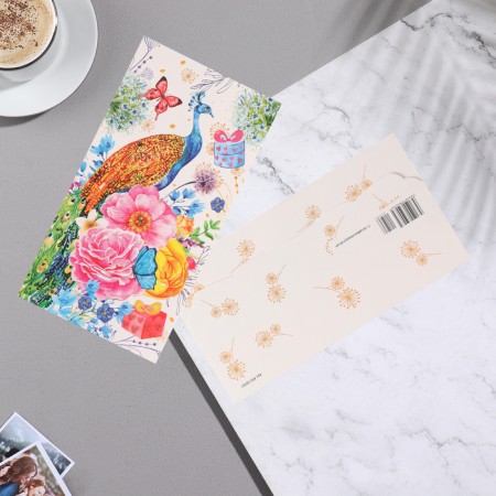 Money envelope "Universal" peacock,-1