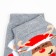 Terry socks "Santa Claus and Deer", gray color, size 23-25
