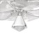 Economic light chandelier with PDU 33101/3 3x40W E27, LED backlight, chrome, 40x40x19 cm