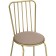 Chair on a metal frame Avalon Metal/velor, gold/beige 39x48x86 cm