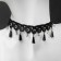 Choker "mistress" openwork, black and white color, 30 cm