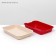 Medium toilet with a mesh of 36 x 26 x 6.5 cm, beige/red