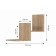 Double “Universal” shelf, 530 × 200 × 400 mm, the color of the oak -shaped light