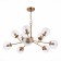 Suspended EVOLUCE lamp. Sle220803-10. Andria. 10x40 watts, E14, 81x81x52 cm, brass color