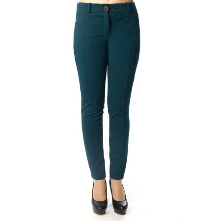 Female trousers, size 42, green color-1