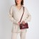 Cross-Bodi bag with zipper, burgundy color