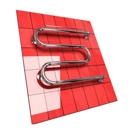 Dvin heated towel rail, water, m-shaped, 60/60, 1 ″, with a shelf-1