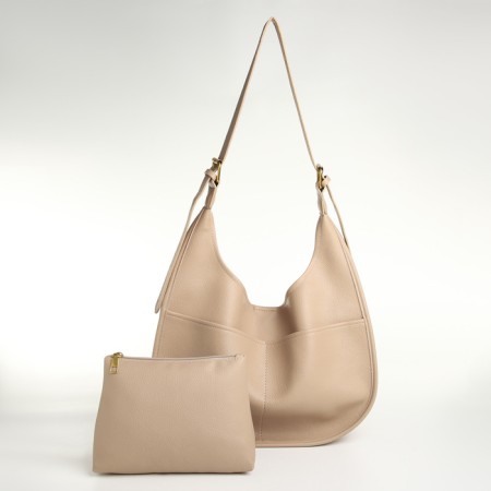 Women's bag on magnet Textura, average size, beige color-2