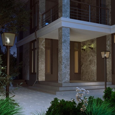 Landscape Lamp Novotech. Park, 18W, E27, 1100x179x179 mm, dark gray color-3
