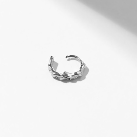 Piercing in the ear (Helix) "Knot", D = 8 mm, silver color-1