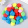 Pompons for creativity, 5 colors, 25 mm, 30 pcs