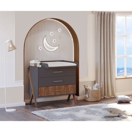 Frame for swaddling universal for the chest of drawers Polini Kids, color graphite-10
