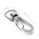 Metal carbine, 37 × 13 mm / 10 × 2 mm, 10 pcs, silver color
