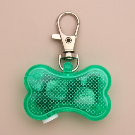 Bone-handler bean with a sticker for a note of 3 glow modes, green-4