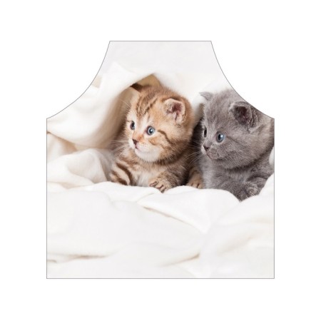 Apron kitchen with a photo print "Cute cats", adjustable, size OS-2