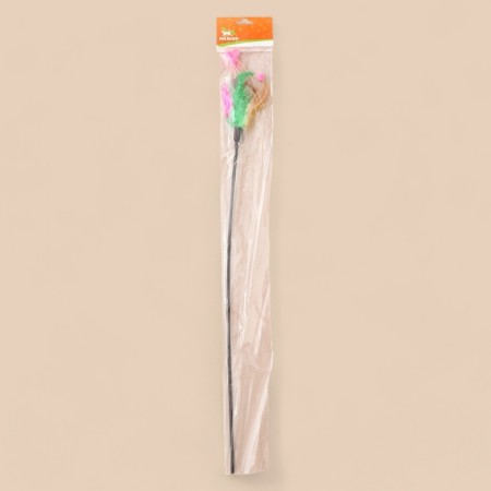 Teaser with feathers and antennae, 50 cm, mix of flowers-3