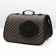 An animal carrier bag with a cage window, brown, 40 x 26 x 26 cm