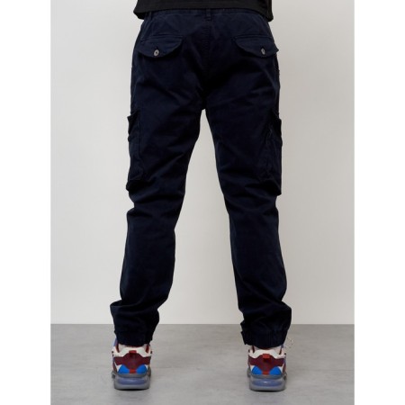 Cargo jeans men, size 46-48, dark blue color-7