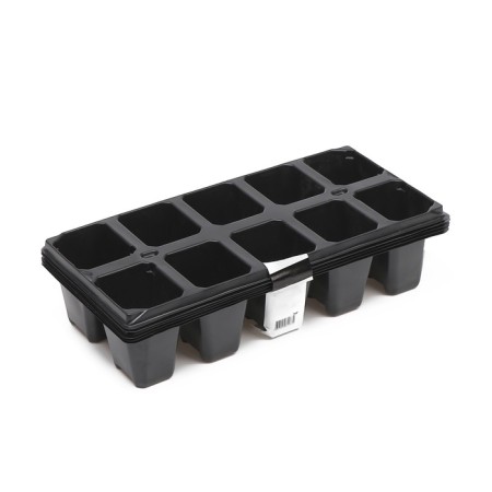 Cassette for seedlings, 10 cells of 100 ml, set of 5 pcs., Black-10