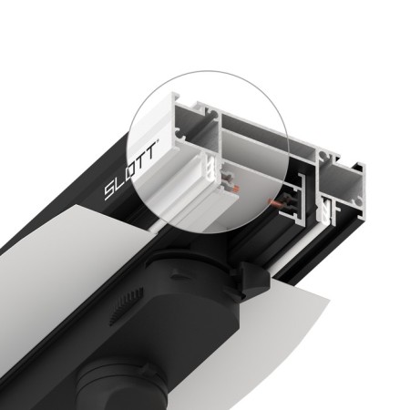 Intruder (profile) for embedding a single -phase track in the tension ceiling Novotech, 29x2000x72.3 mm, white color-2