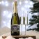 Stick on a bottle of "champagne New Year", size 12 x 8 cm.