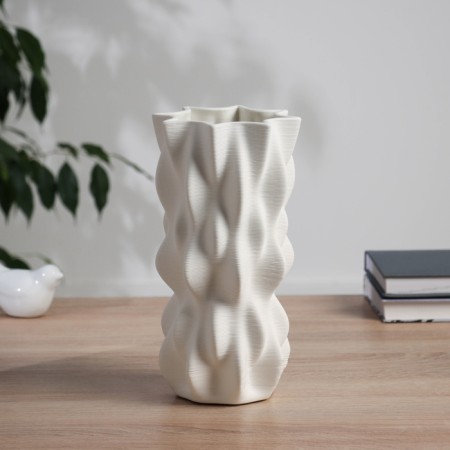 VAZA Ceramics Table "Alaz" protrusions, 24.5x13 cm, white