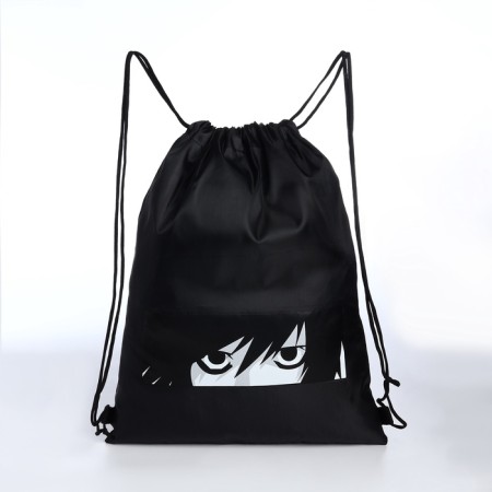 Bag for shoes on the lace, "anime", the color is black