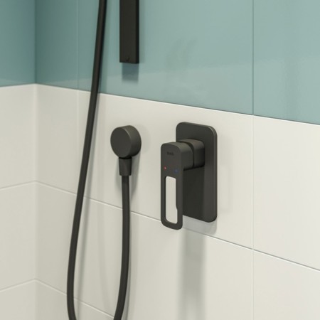 Connection for shower hose IDDIS 004BL00I62, 64 x 49 mm, black-2