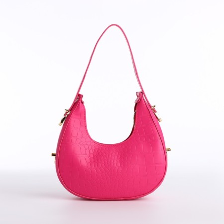 Women's bag over the shoulder, pink color 21*21.5*6 cm-3