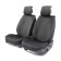 Front seats Car Performance, 2 pcs, alcantara, rhombus, black-beige