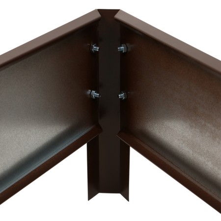 The flowerbed is galvanized "trapezoid", d = 100 cm, h = 15 cm, brown, Greengo-12
