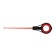 Fishing rod winter balalaika with a guard, black red color, HFB-37