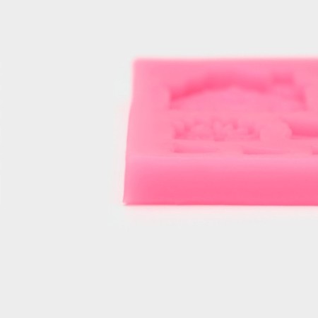 Mold "New Year's Elements", silicone, 7.5 × 7.5 cm, pink color-4