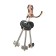 Hook furniture tundra TKD007, two -rod, copper, 4 pcs TMP