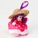 Soft toy "Doll" in a pink dress, on a suspension, 10 cm
