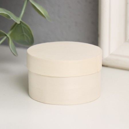 Casket wood under painting Round "thin sheet" 4.7x4.7x3 cm