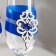 A set of wedding glasses "Prague", handmade, white blue, 6x6x20.5 cm, 2 pcs.